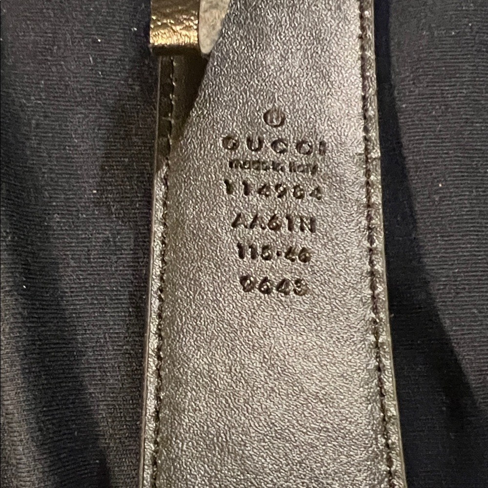 Gucci Men's Belt with Gold Buckle - Picture 3 of 3